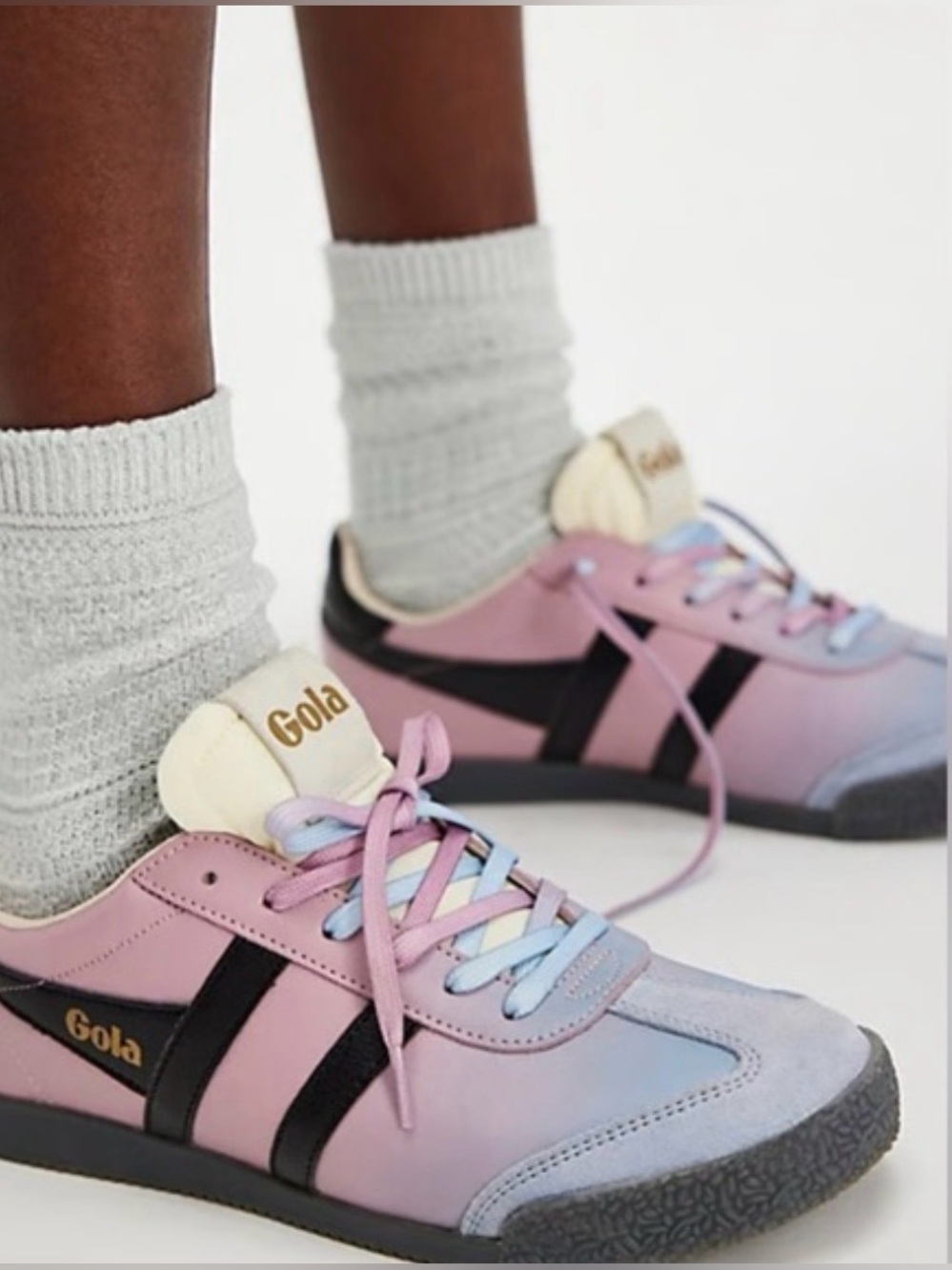 Gola x Free People - Elan Pastel Pink and Blue Ombre Sneakers - Like New
